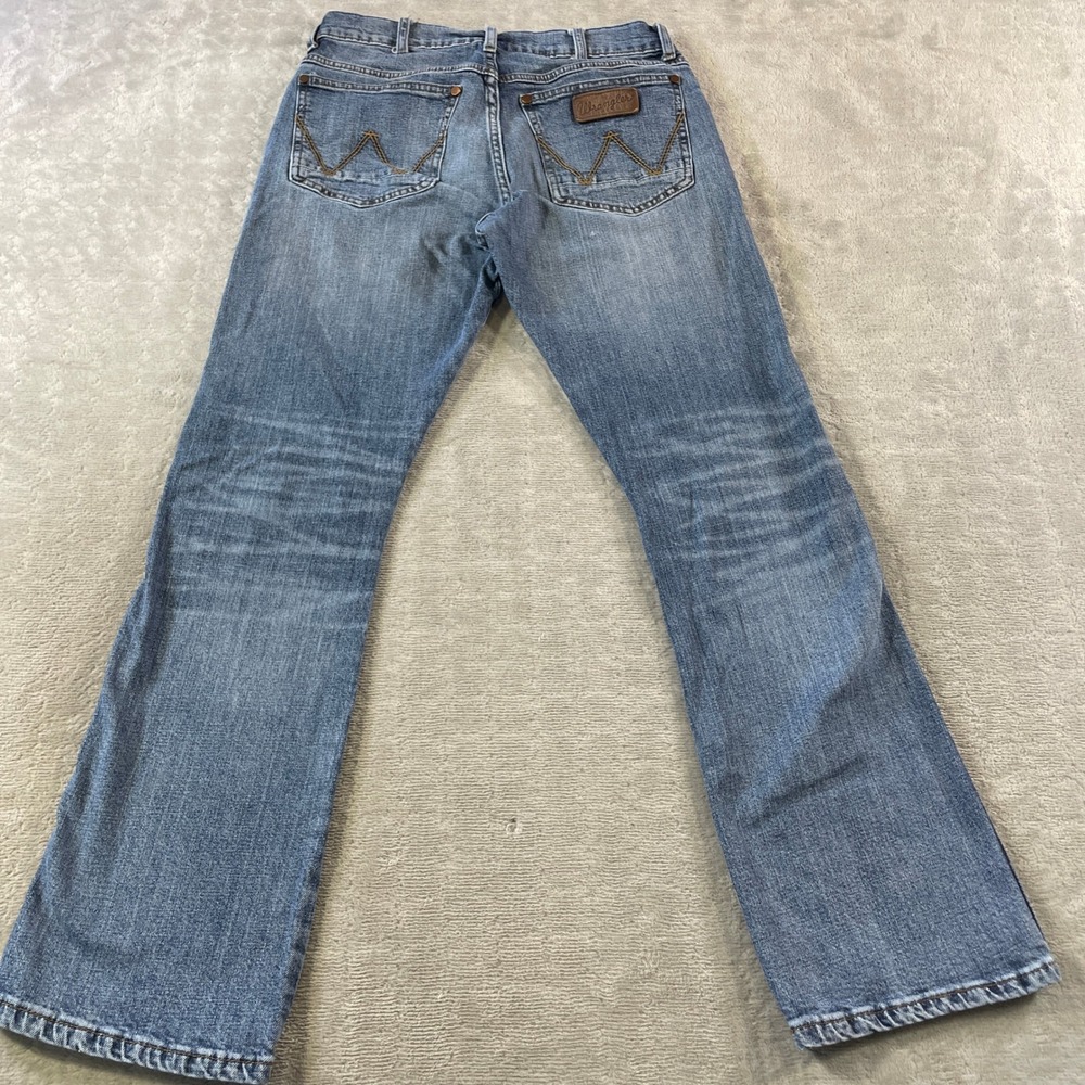 Wrangler Retro Slim Boot Jeans Mens 29x30 Blue Western Cowboy Festival Workwear - Picture 9 of 11